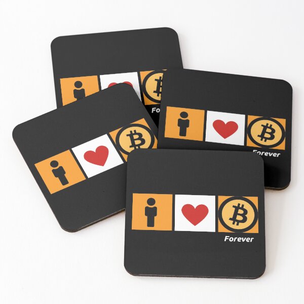 Item preview, I love bitcoin forever with red heart for BTC maximalists black designed and sold by yashik.