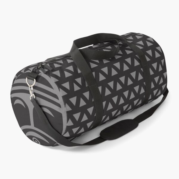 Tribal Print Duffel, black and gray Duffle Bag