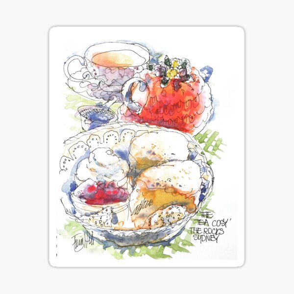 Tea and Scones Sticker