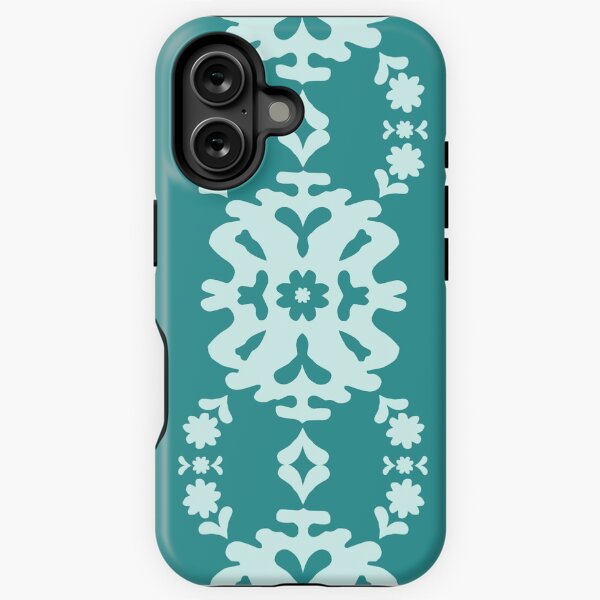 Item preview, Teal Modern Papercut Damask Lace Medallion designed and sold by FrancesPoff.