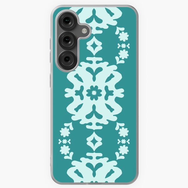 Item preview, Teal Modern Papercut Damask Lace Medallion designed and sold by FrancesPoff.
