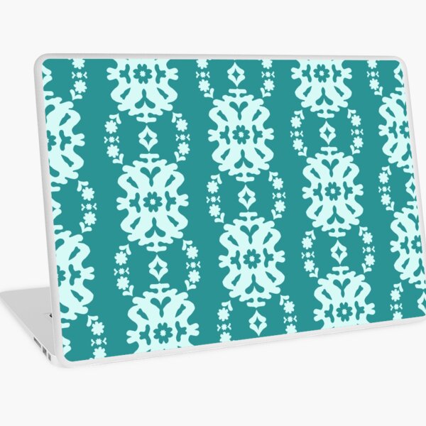 Item preview, Teal Modern Papercut Damask Lace Medallion designed and sold by FrancesPoff.