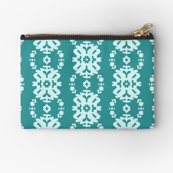 Item preview, Teal Modern Papercut Damask Lace Medallion designed and sold by FrancesPoff.