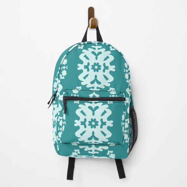 Item preview, Teal Modern Papercut Damask Lace Medallion designed and sold by FrancesPoff.