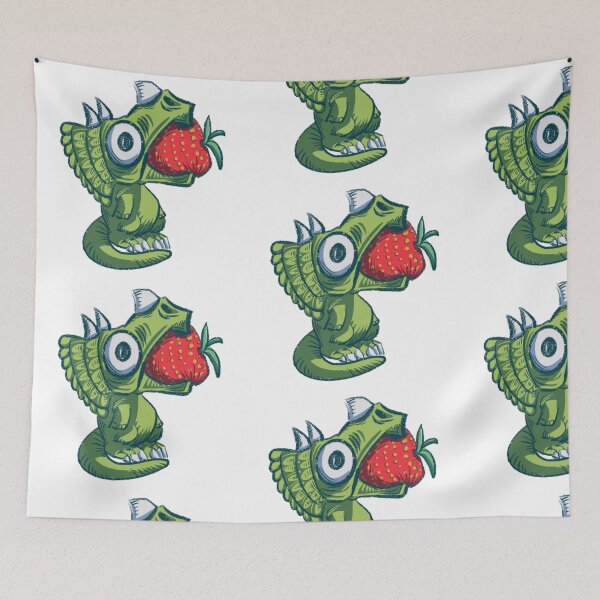 Item preview, Little dino  eat strawberry designed and sold by kamarmimpi.