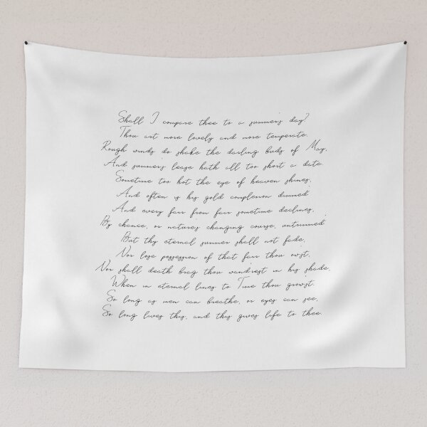 Item preview, Shall I compare thee to a summer’s day, William Shakespeare designed and sold by Simple Soul.