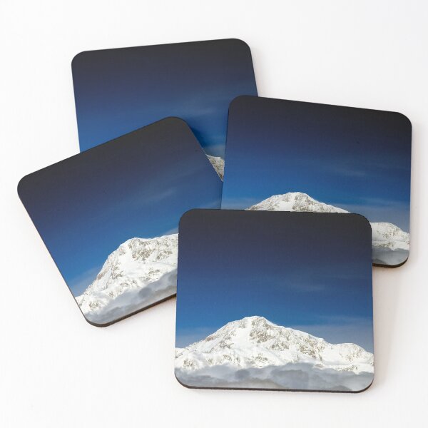 Item preview, Snow White Mountain Under Navy Blue Sky  designed and sold by JoyforU.