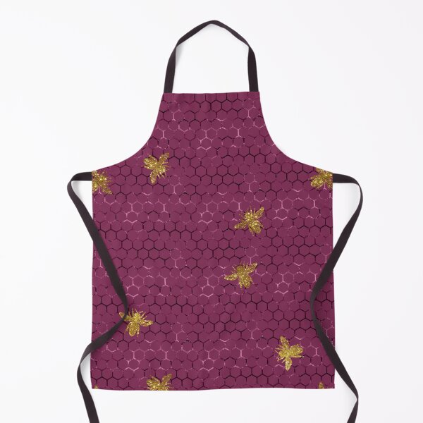 Item preview, Golden Bees on Purple Honeycomb designed and sold by Dreamflight.