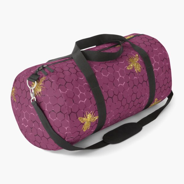 Item preview, Golden Bees on Purple Honeycomb designed and sold by Dreamflight.