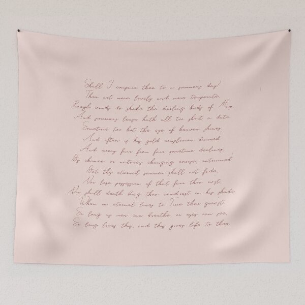 Item preview, Shall I compare thee to a summer’s day, William Shakespeare designed and sold by Simple Soul.