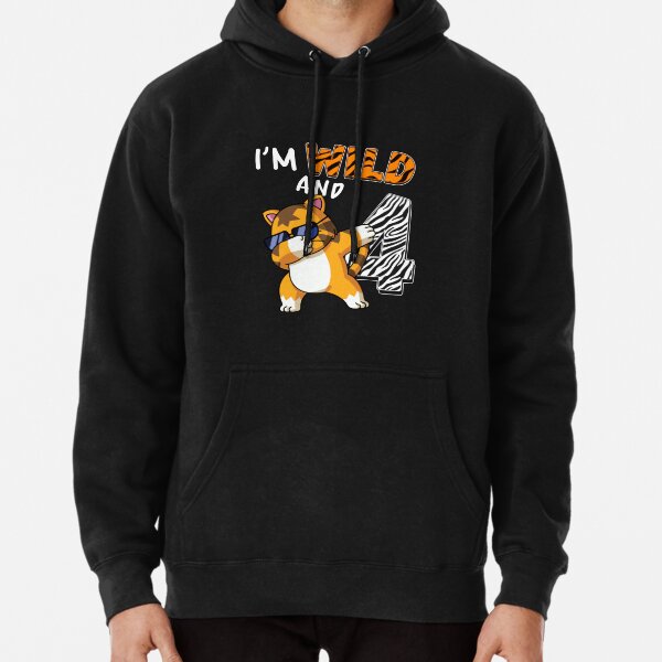I'm Wild and 4 jungle animal toddler shirt Pullover Hoodie