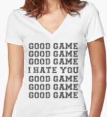 Good Game. I Hate You. Women's Fitted V-Neck T-Shirt