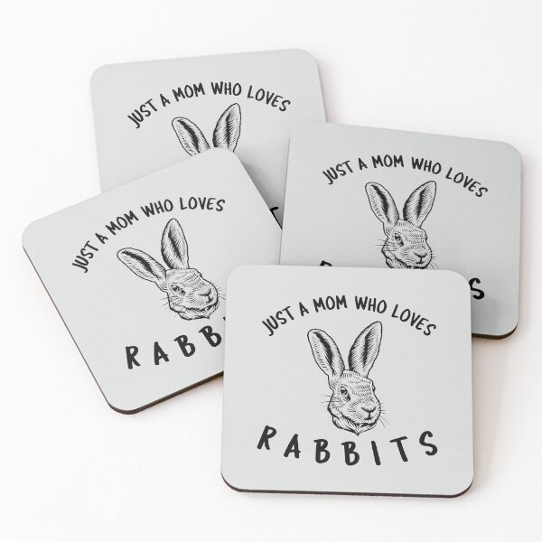 Item preview, Just A Mom Who Loves Rabbits -funny bunny design in black text designed and sold by katiekendall.