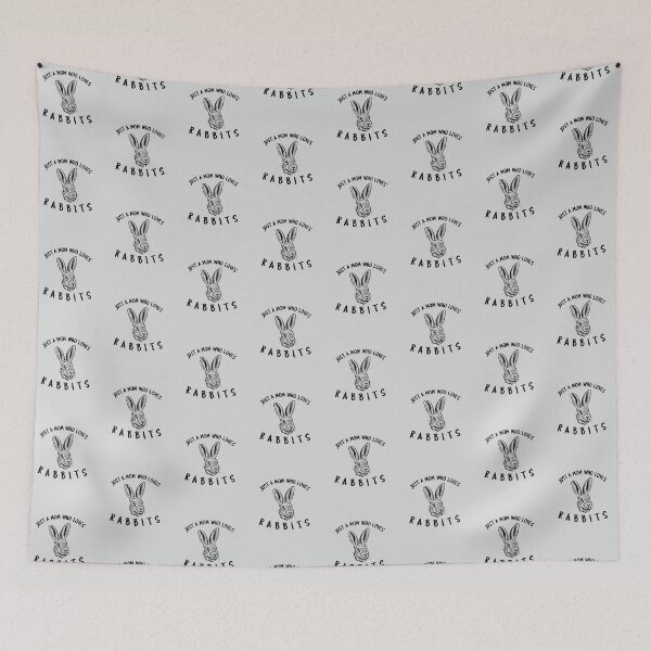 Item preview, Just A Mom Who Loves Rabbits -funny bunny design in black text designed and sold by katiekendall.