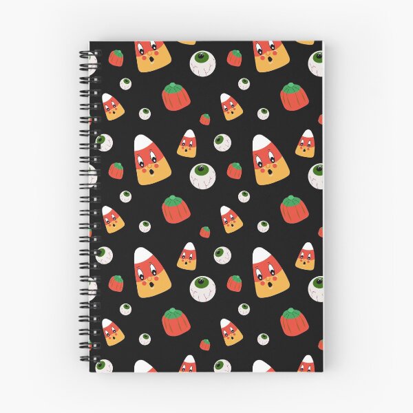 Item preview, Halloween Cartoon Candy Fall Autumn Black Pattern designed and sold by QuidnuncDesigns.