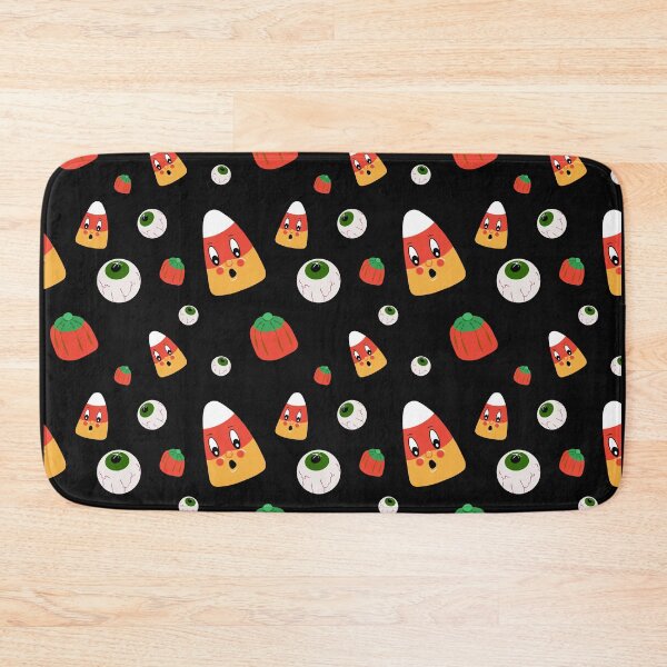 Item preview, Halloween Cartoon Candy Fall Autumn Black Pattern designed and sold by QuidnuncDesigns.