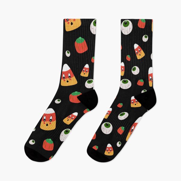 Item preview, Halloween Cartoon Candy Fall Autumn Black Pattern designed and sold by QuidnuncDesigns.