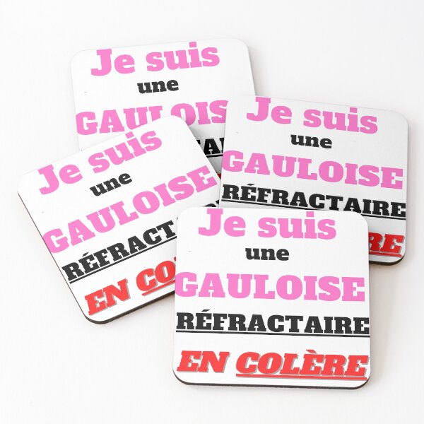 Aperçu de l'œuvre Je suis une gauloise réfractaire en colère , manif contestation manifestation rose créée et vendue par FranceLibre.