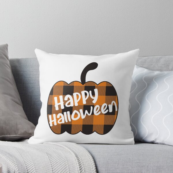 Item preview, Happy Halloween Plaid Pumpkin designed and sold by FebsProjects.