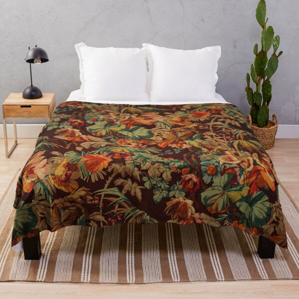Item preview, Red Floral Print | Vintage Textiles  designed and sold by KnightandMoon.