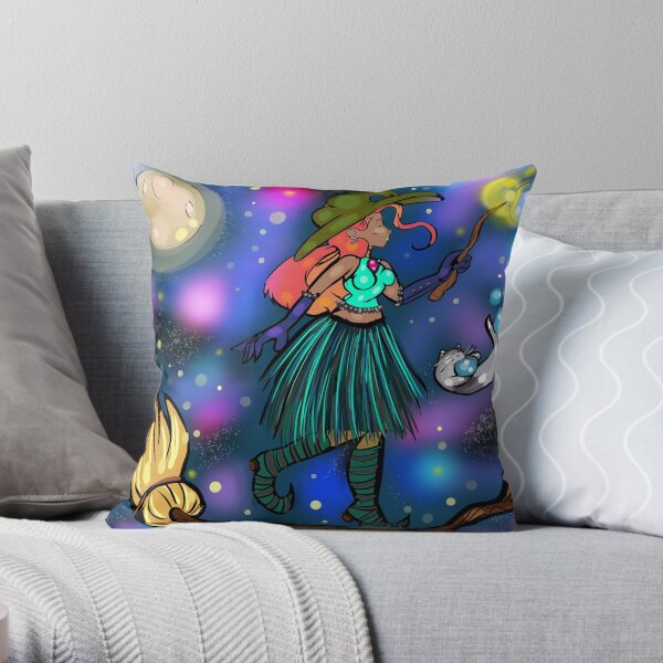 Bubble Witch Throw Pillow