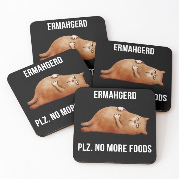 Artikelvorschau, Ermahgerd Plz No More Foods Fat Chonk Cat entworfen und verkauft von ZavageDesigns.