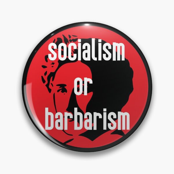 Item preview, Rosa Luxemburg "Socialism Or Barbarism" Stencil designed and sold by RevolutionInPaint.