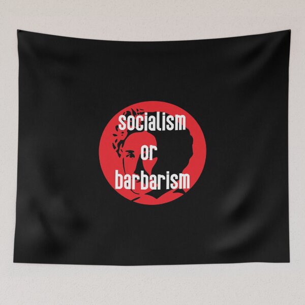 Item preview, Rosa Luxemburg "Socialism Or Barbarism" Stencil designed and sold by RevolutionInPaint.