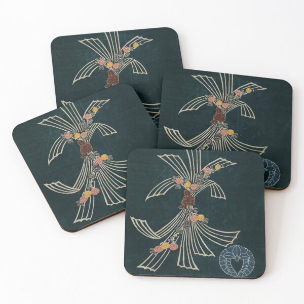 Item preview, Blue Seaweed Branch | Vintage Textiles designed and sold by KnightandMoon.