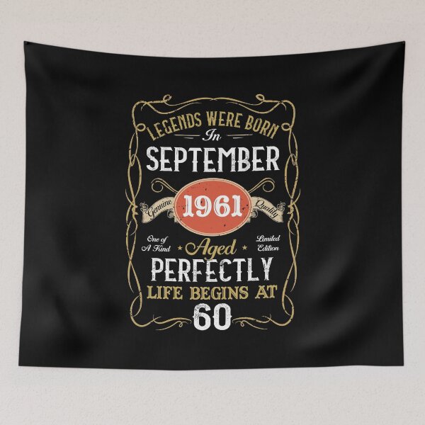 Item preview, Legends Born In September 1961 60th Birthday Gift 60 Yrs Old designed and sold by cadieuxart.
