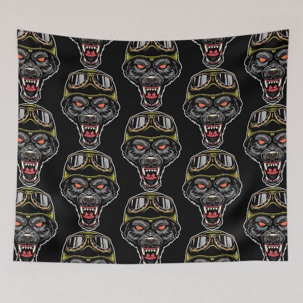 Item preview, Wolf biker motorcycle bike motorcyclist chopper   designed and sold by JuarezJalee.