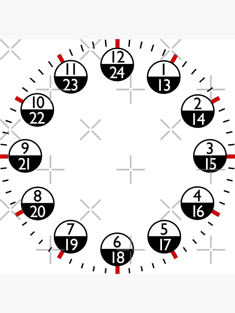 "Military Time" Clock for Sale by TinaGraphics Redbubble