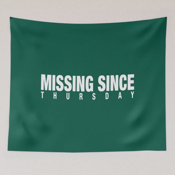 Item preview, Missing Since Thursday Logo (White) Classic designed and sold by Boomboomtee.