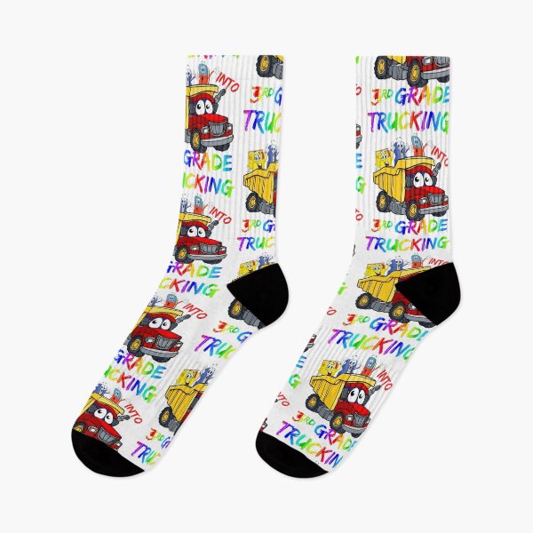 Item preview, TRUCKING INTO 3RD GRADE, THIRD GRADE, SCHOOL TRUCKING, TRUCKING TO SCHOOL,FIRETRUCK, designed and sold by R B Chrystal.
