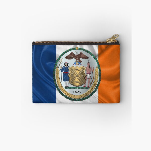 Item preview, New York City Coat of Arms - City of New York Seal over NYC Flag  designed and sold by Serge Averbukh Art Studio.