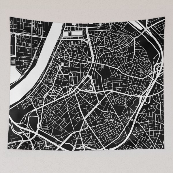 Item preview, Antwerp Map - Black designed and sold by CartoCreative.
