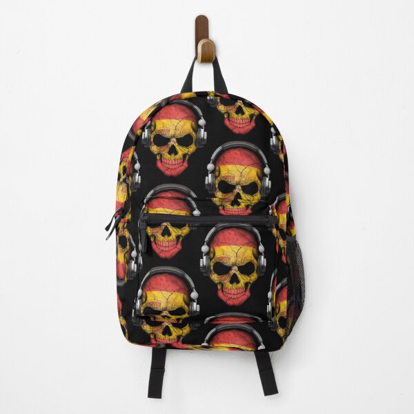 Item preview, Dark Skull Deejay with Spanish Flag designed and sold by JuarezJalee.