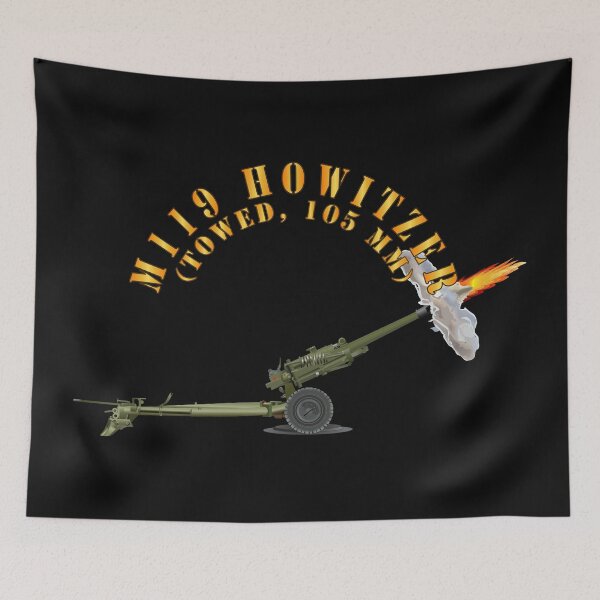 Item preview, Army - M119 howitzer - Firing - Towed, 105MM designed and sold by Military Insignia Products.