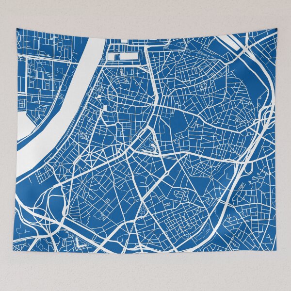 Item preview, Antwerp Map - Deep Blue designed and sold by CartoCreative.