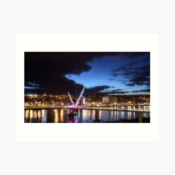 Derry - Peace Bridge Art Print
