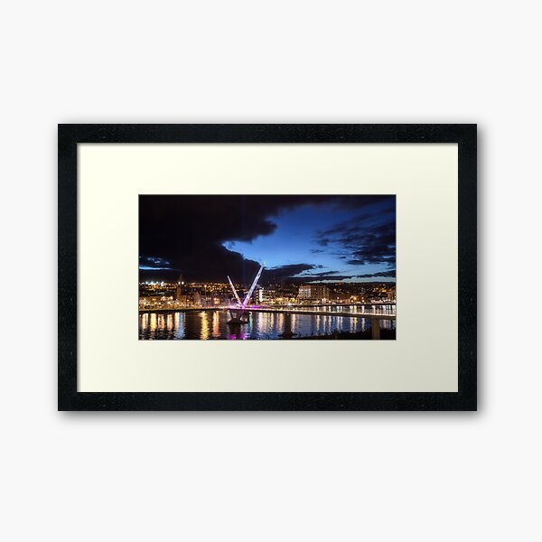 Derry - Peace Bridge Framed Art Print