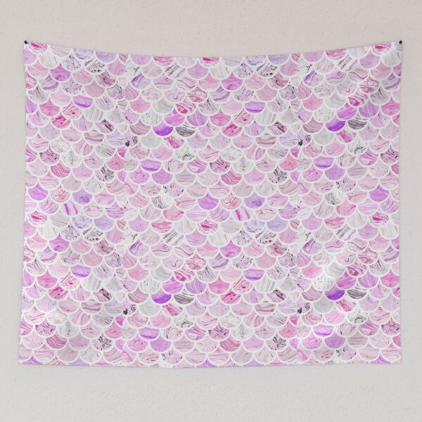 Item preview, Pink Mermaid Scales Pattern Under the Sea Design designed and sold by KaylaStudio.