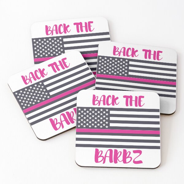 Item preview, BACK THE BARBZ PINK WITH LOGO designed and sold by CaitU.