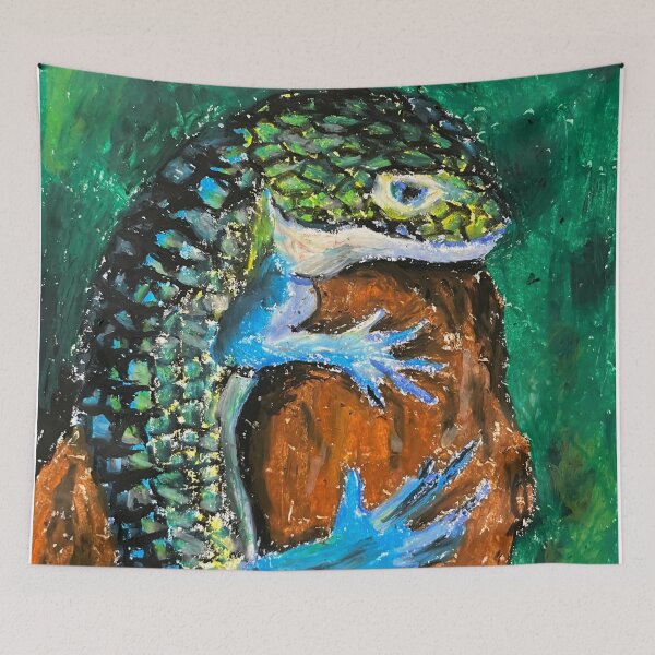 Item preview, Lizard - oil pastel designed and sold by ElmLenonn.