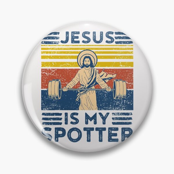 Item preview, Funny Gym Shirt Jesus Is My Spotter Funny Workout Jesus designed and sold by ZacharyMarcus.