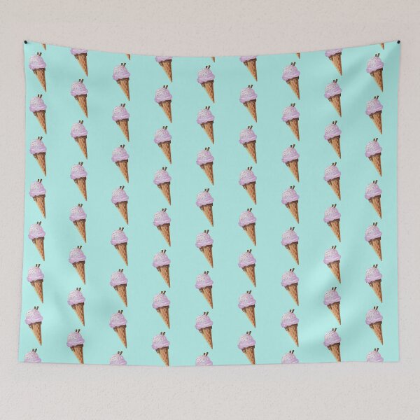 Item preview, Party Purple Berrie Ice Cream Cone Sticker Face Mask designed and sold by QuirkyStudio.