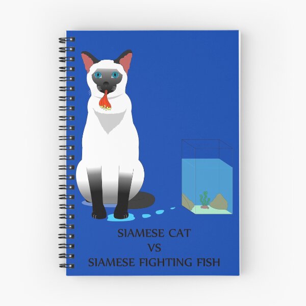 Item preview, Siamese cat vs Siamese Fighting Fish designed and sold by beerman70.
