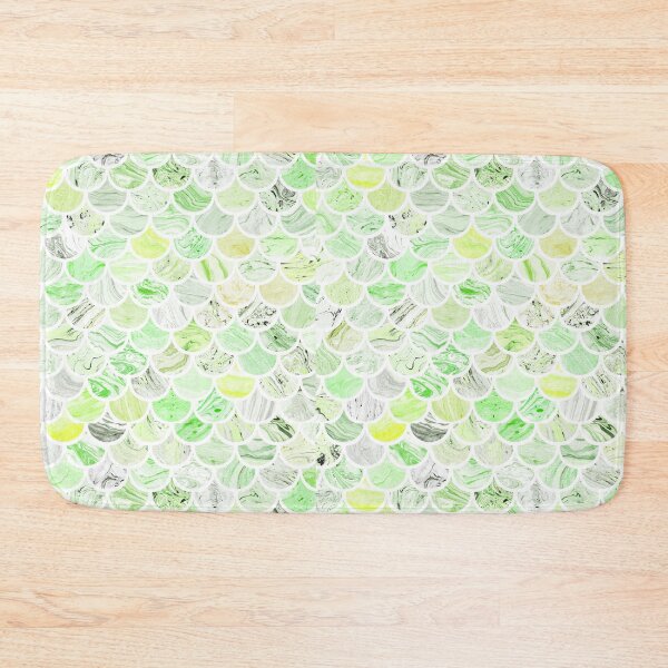 Item preview, Green Mermaid Watercolor Textured Scales Pattern Under the Sea Design designed and sold by KaylaStudio.