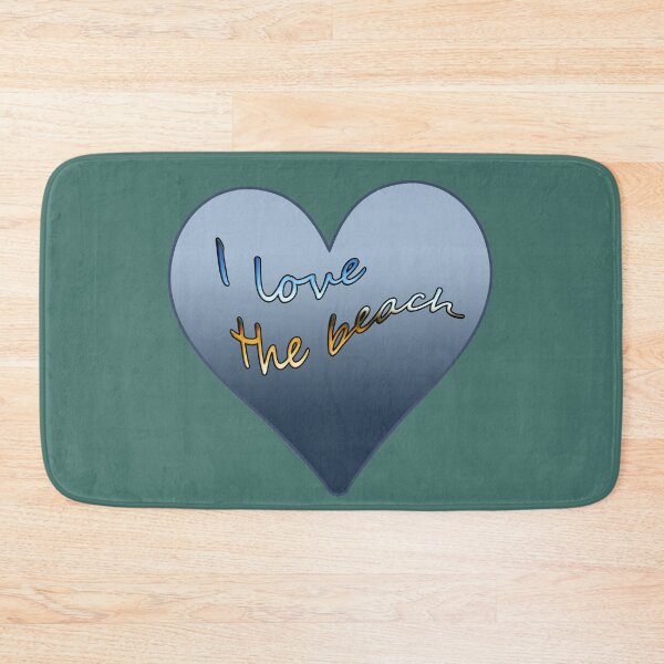 Item preview, I Love the Beach Blue Heart Colorful Text designed and sold by Beachy.