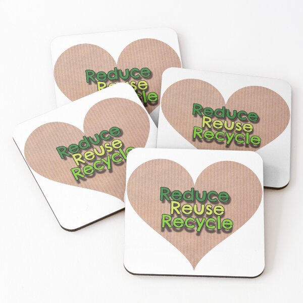 Item preview, Reduce Reuse Recycle Quotation on cardboard hear design designed and sold by Studiopanda.